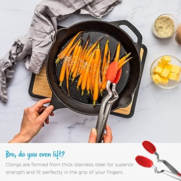 Dreamfarm Clongs Silicone Tongs for Easy Cooking and Serving