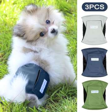Paw Legend Washable Dog Belly Band Diapers for Male