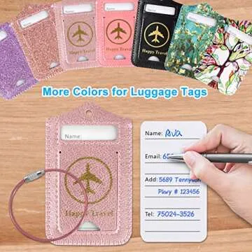 ACdream Luggage Tags - Stylish Leather Tags for Travel