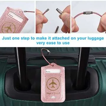 ACdream Luggage Tags - Stylish Leather Tags for Travel