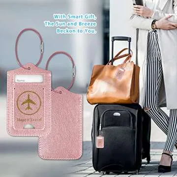 ACdream Luggage Tags - Stylish Leather Tags for Travel