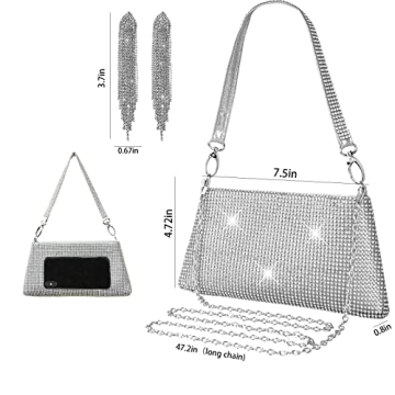 Elegant Rhinestone Evening Clutch Purse for Women