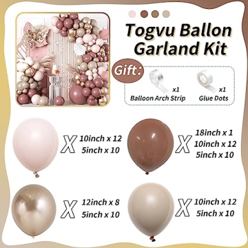 Dusty Pink Gold Balloon Garland for Celebrations