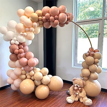 Dusty Pink Gold Balloon Garland for Celebrations
