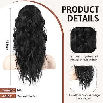 FLUFYMOOZ 18 Inch Claw Clip Ponytail Extension for Stunning Volume