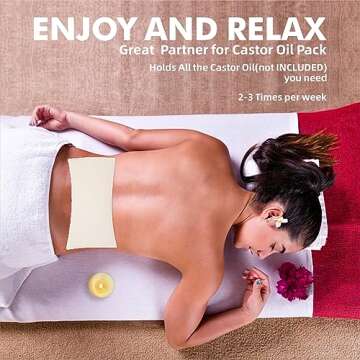 Organic Cotton Flannel Unbleached Wool for Castor Oil Pack - 2Pcs Set | Mess-Free & Reusable | Soothing Heat Compress for Liver, Abdomen & Joints | Highly Absorbent for a Nightgown-Like Comfort