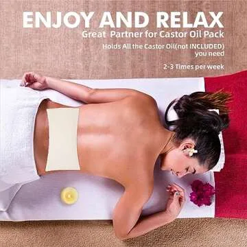 Organic Cotton Flannel Unbleached Wool for Castor Oil Pack - 2Pcs Set | Mess-Free & Reusable | Soothing Heat Compress for Liver, Abdomen & Joints | Highly Absorbent for a Nightgown-Like Comfort