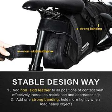 Rhinowalk Waterproof Saddle Bag 10L for Cyclists