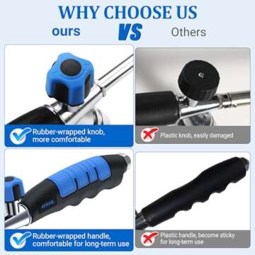 Weed Torch Propane Burner - 120,000 BTU Flamethrower with Adjustable Flame Control and Ergonomic Han...