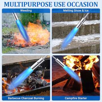 Powerful 120,000 BTU Weed Torch Burner for Easy Weeding