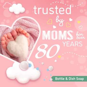 DREFT Bottle and Dish Soap | Made to Clean Baby Bottles, Sippy Cups, Pacifiers, Breast Pumps, & More | Gently Removes Milk Film & Odors | Plant Based, Fragrance Free Dish Soap | 18 Fl Oz (Pack of 3)