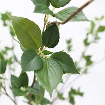 JAROWN Artificial Tree Branches with Leaves for Decoration Faux Twig Bendable 5pcs 39.37 Inches