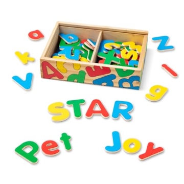Educational Melissa & Doug Wooden Alphabet Magnets for Kids