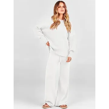 Trendy ANRABESS Women Oversized Sweater & Pants Set