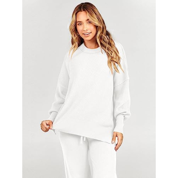Trendy ANRABESS Women Oversized Sweater & Pants Set