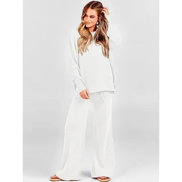 Trendy ANRABESS Women Oversized Sweater & Pants Set