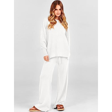 Trendy ANRABESS Women Oversized Sweater & Pants Set