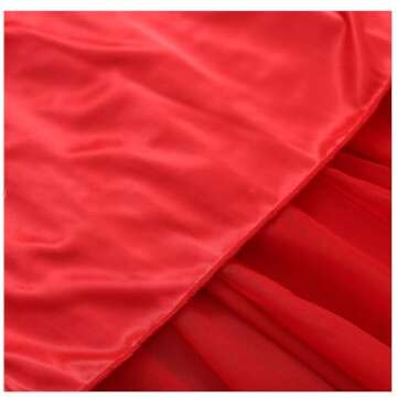 OBBUE Women's A Line Tulle Party Evening Tutu Skirts Tea Length Red-XXL/XXXL1