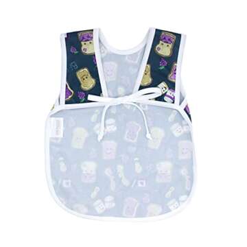 BapronBaby PBJ Pals Bapron - No Neck Tie Safer Bib for Baby & Toddler - Soft Waterproof Stain Resistant - Machine Washable - Sz Preschool 3-5yrs