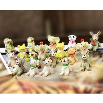 20 Pcs Animals Fairy Garden Kits for Festive Fun