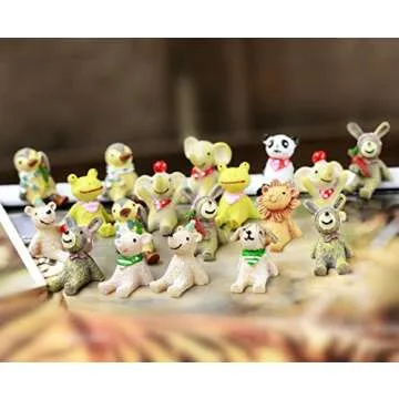 20 Pcs Animals Fairy Garden Kits for Festive Fun