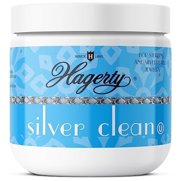 Hagerty Silver Cleaner and Tarnish Remover for Silver Jewelry, Dipping Basket Included - Great for S...