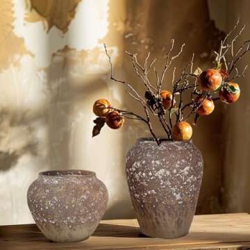 Rustic Vase for Home Decor - Handcrafted Ceramic Elegance