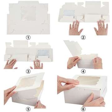 HawHawToys Bakery Boxes 60 Pcs with Clear Window