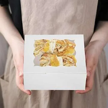 HawHawToys Bakery Boxes 60 Pcs with Clear Window