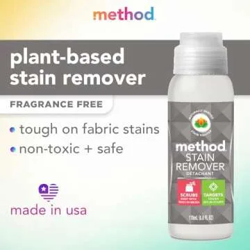 Method Stain Remover, Free + Clear, 6 Ounce – Effective, Eco-Friendly Stain Solution