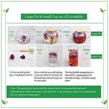 Natural Herbal Flowinging Tea Gift Box Organic Blooming Flower Tea Balls Kit Handmade Press Art Teas Ball- 10 Mixed Flowering Tea Single Pack