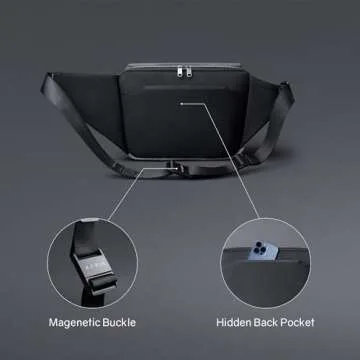 KORIN Anti-Cut Sling Bag for Men Women Waterproof Chest Bag Daypack Crossbody Backpack fit 9.7 Ipad for Travel Sport Hiking