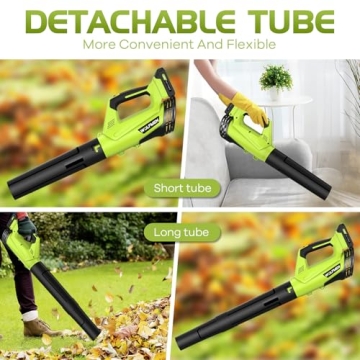 Lightweight Cordless Leaf Blower with 2 Batteries
