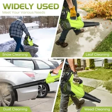 Lightweight Cordless Leaf Blower with 2 Batteries