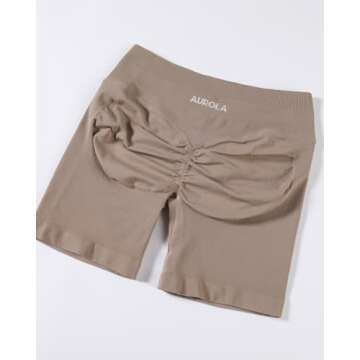 AUROLA Influence Collection Workout Shorts for Women, No Roll Up Squat Proof New Scrunch Seamless Co...