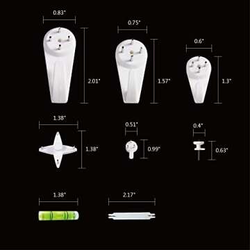 HI LOHAS Picture Hanging Kit - 68pcs Invisible Wall Nails