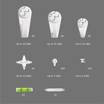 HI LOHAS Picture Hanging Kit No Damage Wall Hangers