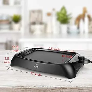 iCucina Nonstick Electric Griddle for All Meals