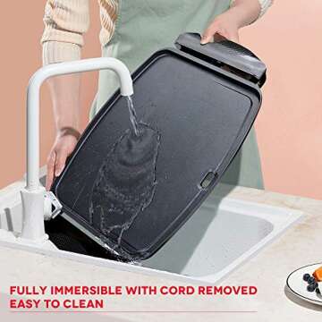 iCucina Nonstick Electric Griddle for All Meals