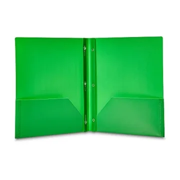 Durable Amazon Basics Heavy Duty Plastic Folders - Pack of 12