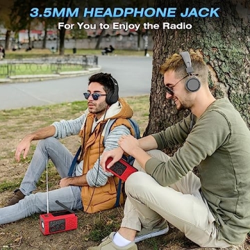 NITIGO NOAA Emergency Weather Radio, 4000mAh Weather Alert Radio Solar Charging, Hand Crank & USB Charged, AM/FM Radio with LED Flashlight, Reading Lamp, SOS Alarm, Headphone Jack for Outdoor