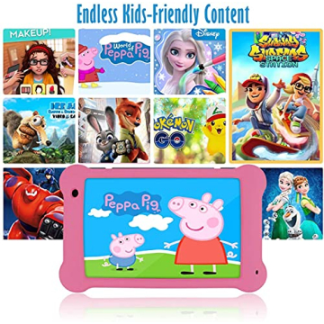 Wainyok Kids Tablet: 7 inch Android 11 Tablet for Kids| 2GB RAM 32GB ROM Toddler Tab – Wifi Dual Camera Games Parental Control with Kids-Proof Case