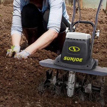 Sun Joe Electric Tiller - 12 Amp, 16 Inch, Durable & Easy to Use