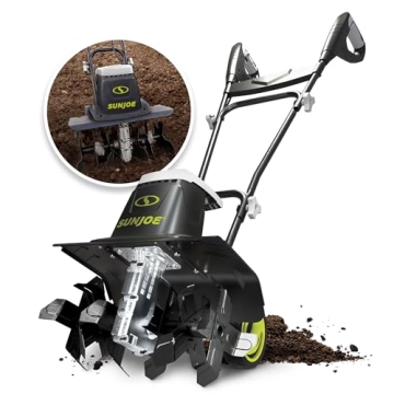 Sun Joe Electric Tiller - 12 Amp, 16 Inch, Durable & Easy to Use