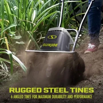 Sun Joe Electric Tiller - 12 Amp, 16 Inch, Durable & Easy to Use