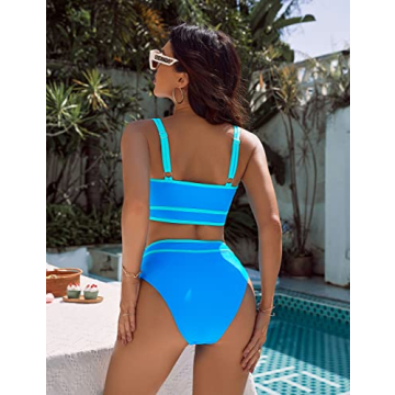 BMJL Women's Sporty High Waisted Bikini Set - Stylish Swimwear