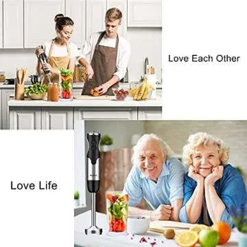 Keylitos Immersion Hand Blender - Powerful 12 Speed 5 in 1