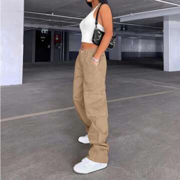 Stylish Women Cargo Pants with 6 Pockets for All Occasions