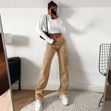 Stylish Women Cargo Pants with 6 Pockets for All Occasions