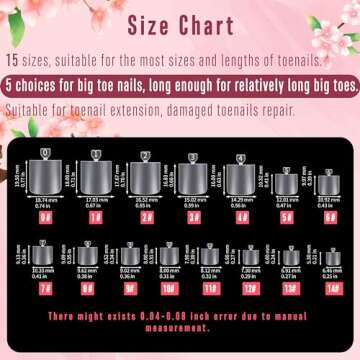 NOVO OVO Sharp Square Toe Nail Tips Press on Full cover, Soft Gel False Toenail Extension Kit, Pre-etched Clear Double Matte Fake Longtoes Claw for Salon DIY Acrylic Pedicure x 15 Sizes 240 Pcs